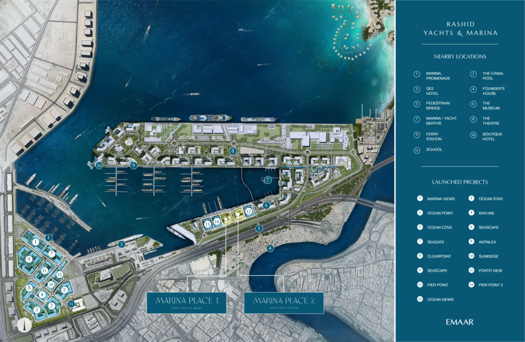 master plan Marina Place by Emaar Properties